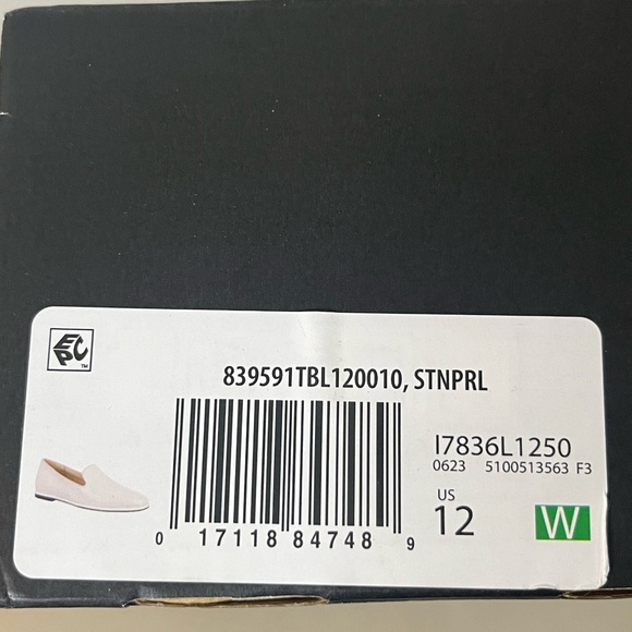 Naturalizer Effortless Satin Pearl Cream Leather Women's Loafers Comfort 12 WIDE - Picture 13 of 16